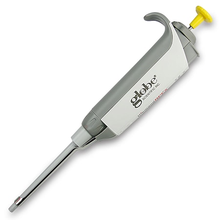 Globe Scientific 20uL Pipette, DiamondAPEX, Fully Autoclavable, Fixed Volume, Yellow 3352-20